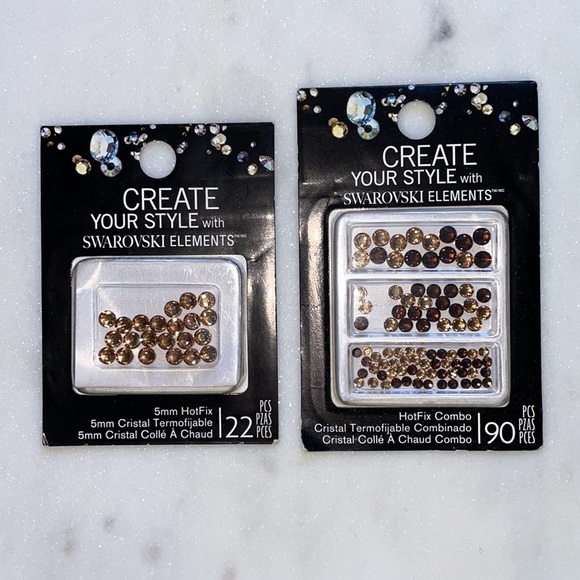 Swarovski | 3 Pack HotFix Crystals in Colorado Topaz Smoked Topaz & Jonquil - Picture 13 of 15